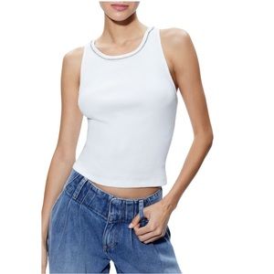 Alice + Olivia Allen Crystal Embellished Tank Top Size XL